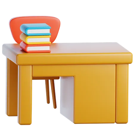 Teacher Desk  3D Icon