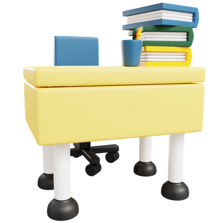 Teacher Desk  3D Icon