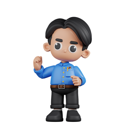 Teacher Giving Congratulation  3D Icon