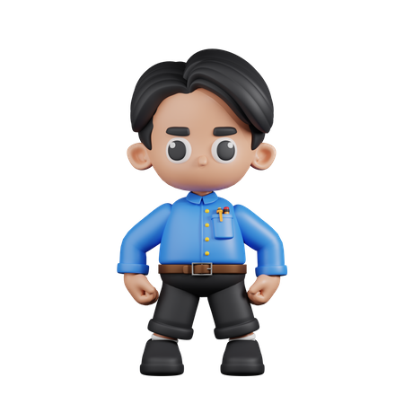 Teacher In Hero Stance  3D Icon