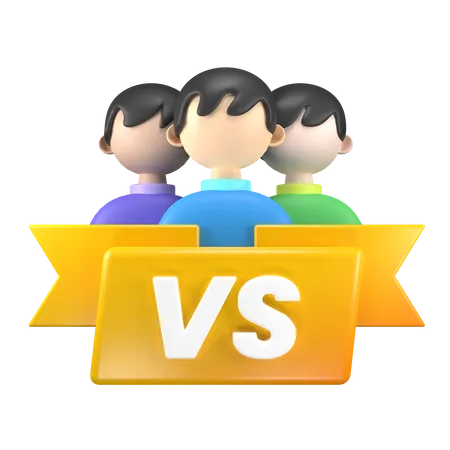 Team Battle 3D Illustration