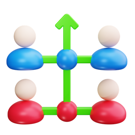 팀 협업  3D Icon