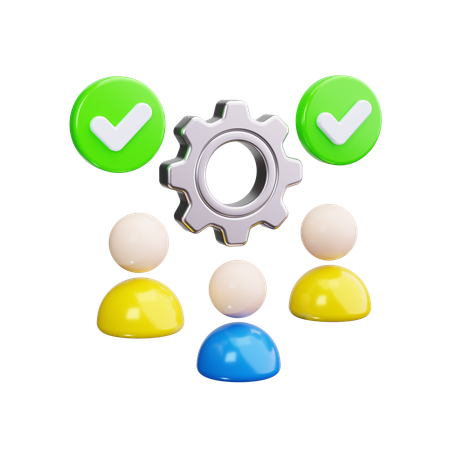 Team collaboration  3D Icon