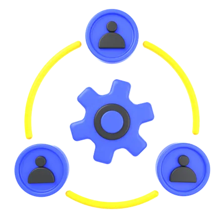 Team Collaboration  3D Icon