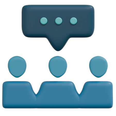 Team Discussion  3D Icon