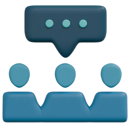 Team Discussion  3D Icon