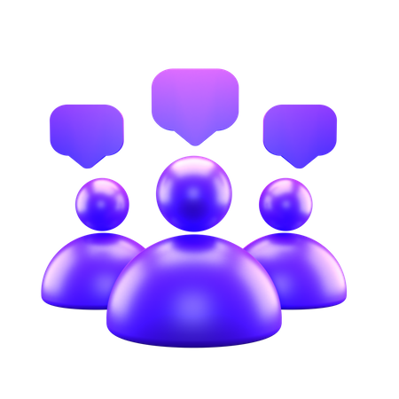 Team Discussion  3D Icon