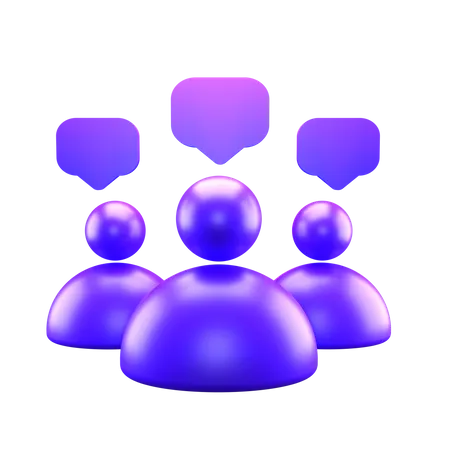 Team Discussion  3D Icon