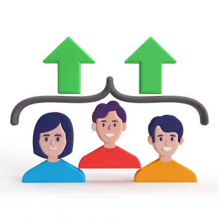 Team Growth  3D Icon