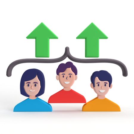Team Growth  3D Icon