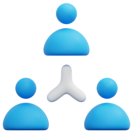 Team Hierarchy Connection  3D Icon