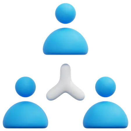 Team Hierarchy Connection 3D Icon