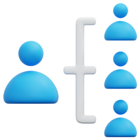 Team Leadership Structure  3D Icon
