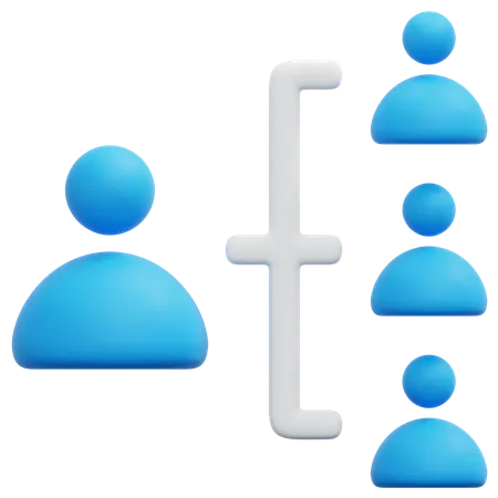 Team Leadership Structure  3D Icon