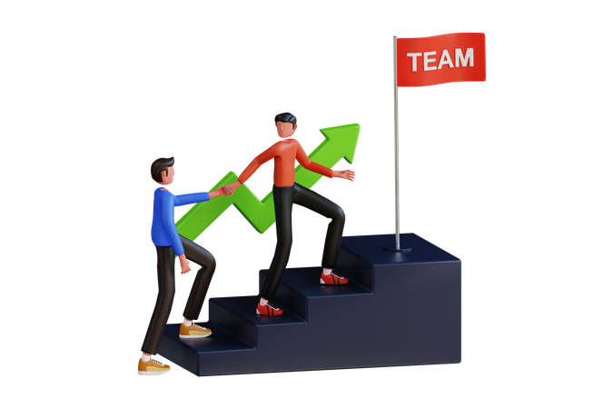 Team Management  3D Illustration