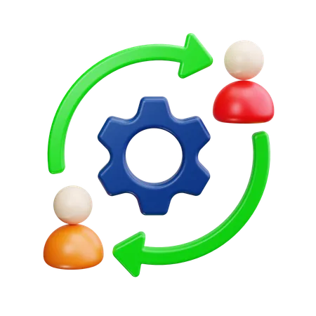 Team Management  3D Icon