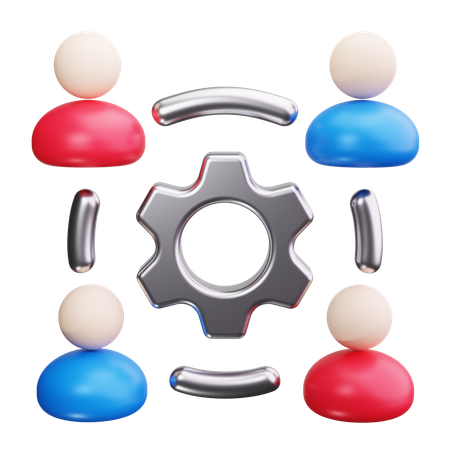 Team Management  3D Icon