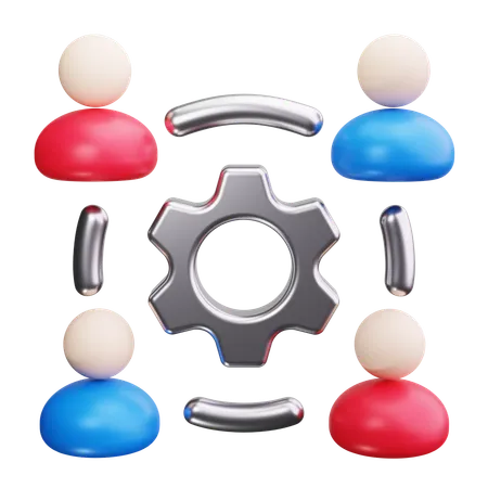 Team Management  3D Icon