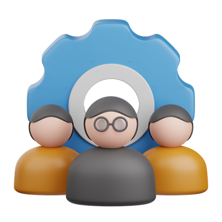 Team Management  3D Icon