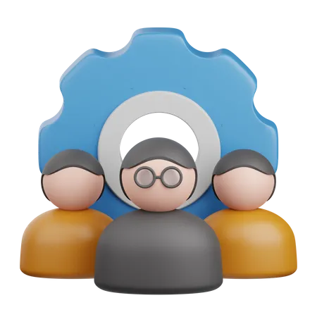 Team Management  3D Icon