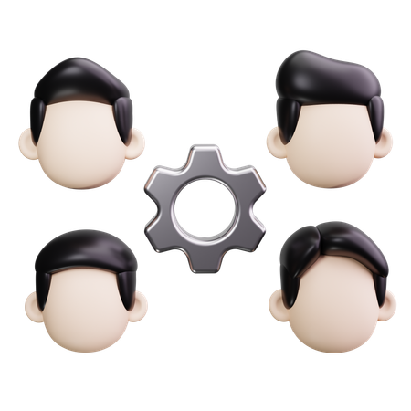 Team Management  3D Icon