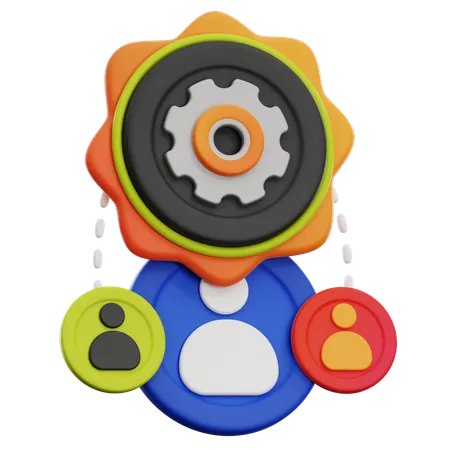 TEAM MANAGEMENT  3D Icon