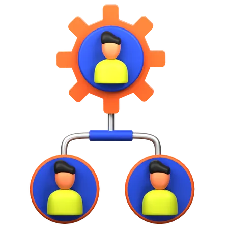 Team Management  3D Icon