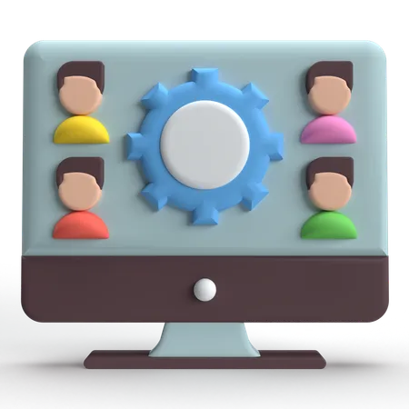 Team Management  3D Icon