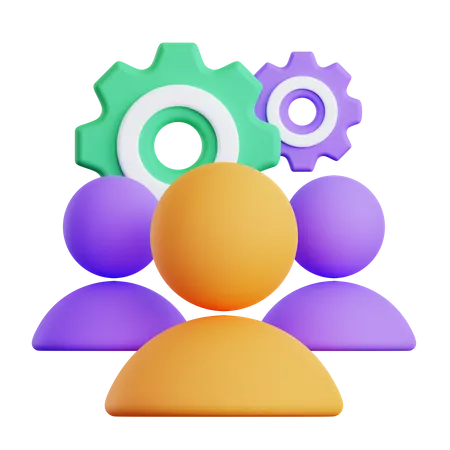 Team Management  3D Icon