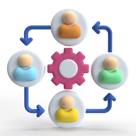 Team Management  3D Icon