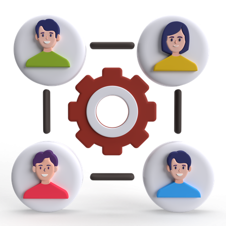 Team Management  3D Icon