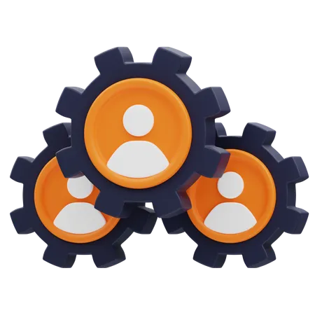 Team Management  3D Icon