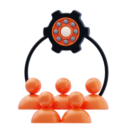 Team Management  3D Icon