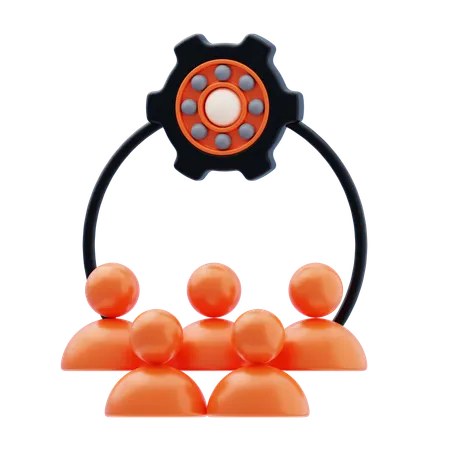 Team Management  3D Icon