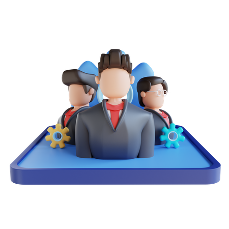 Team Management  3D Icon