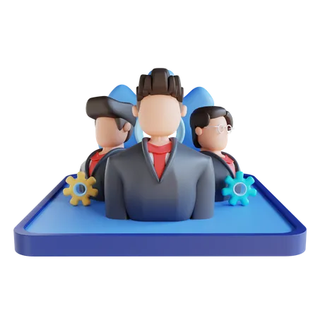 Team Management  3D Icon