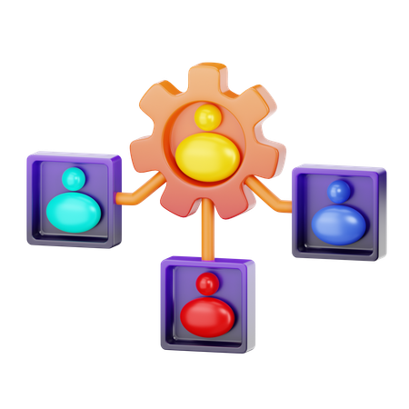 Team Management  3D Icon