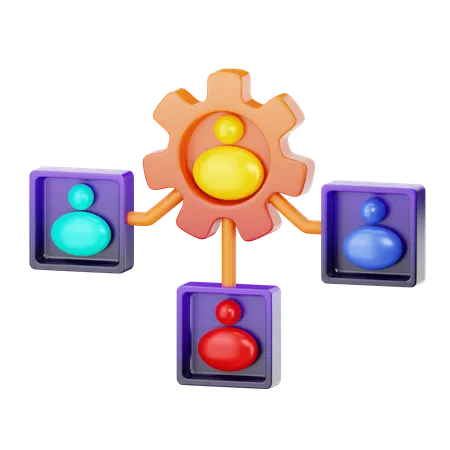 Team Management  3D Icon