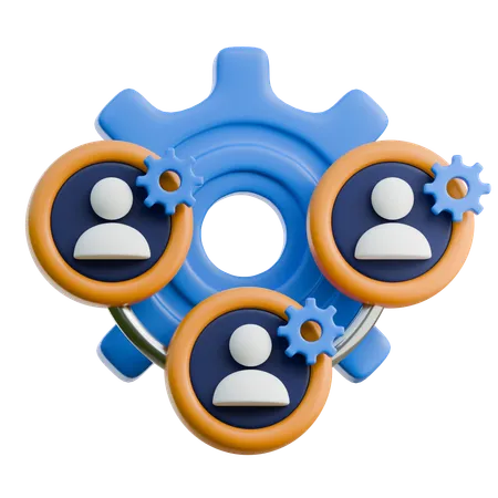 Team Management  3D Icon