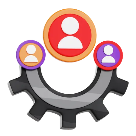 Team Management  3D Icon