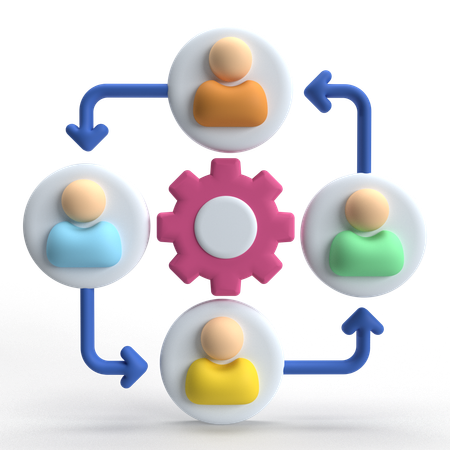 Team Management  3D Icon