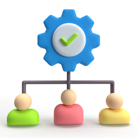 Team Management  3D Icon