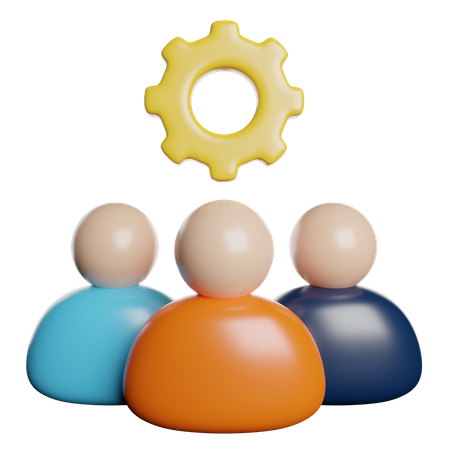 Team Management  3D Icon