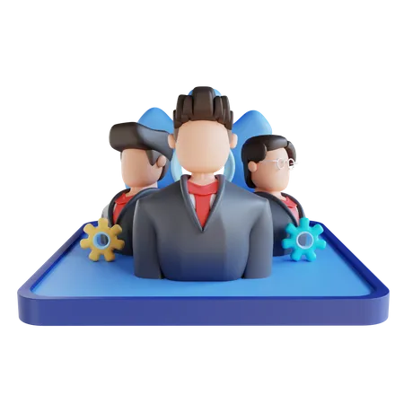 Team Management 3D Icon