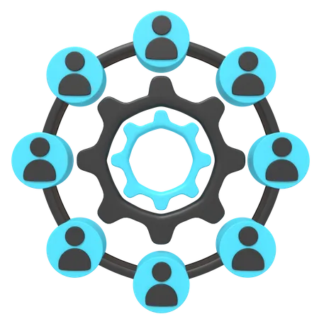 Collaboration Team Management 3D Icon