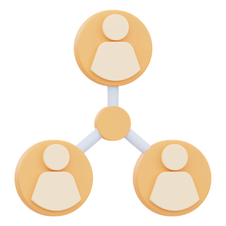 Team Network  3D Icon