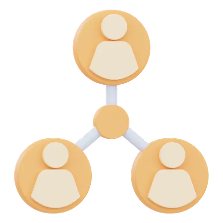 Team Network  3D Icon