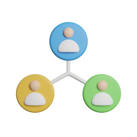 Team Network  3D Icon