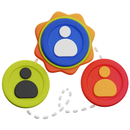 Team Network  3D Icon