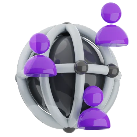 Team Network  3D Icon